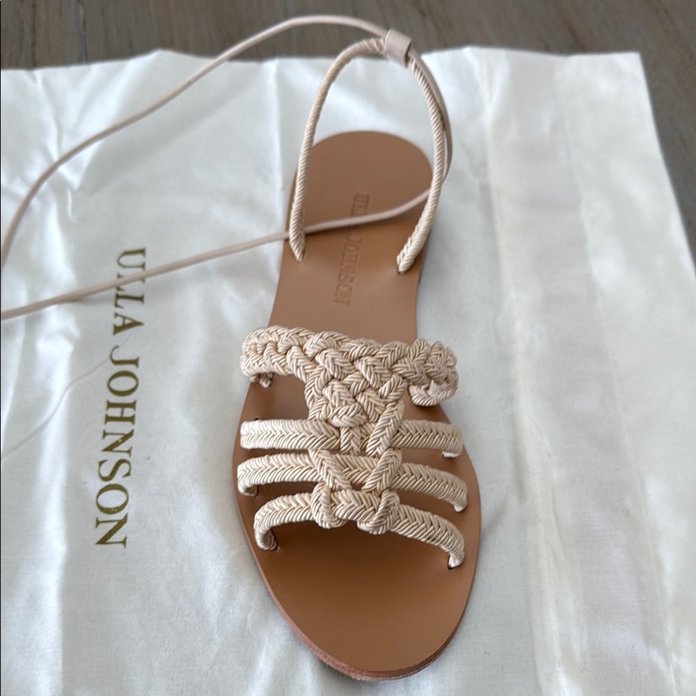 Ulla Johnson Manuela Tan Fringe Sandals. Original box and dust bag included!